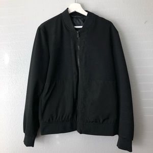 Zara Man ~ sleek black bomber ~ size US XL